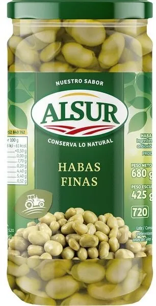 Habas finas al natural