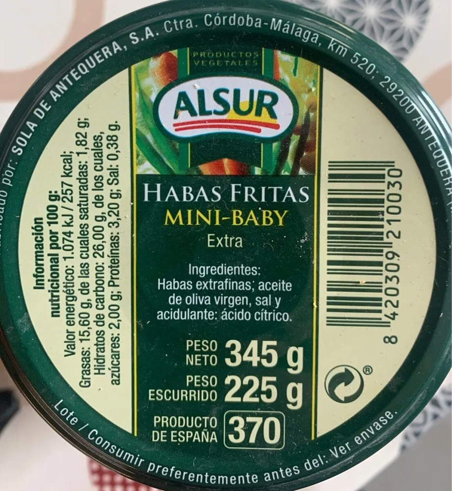 Habas fritas Mini baby