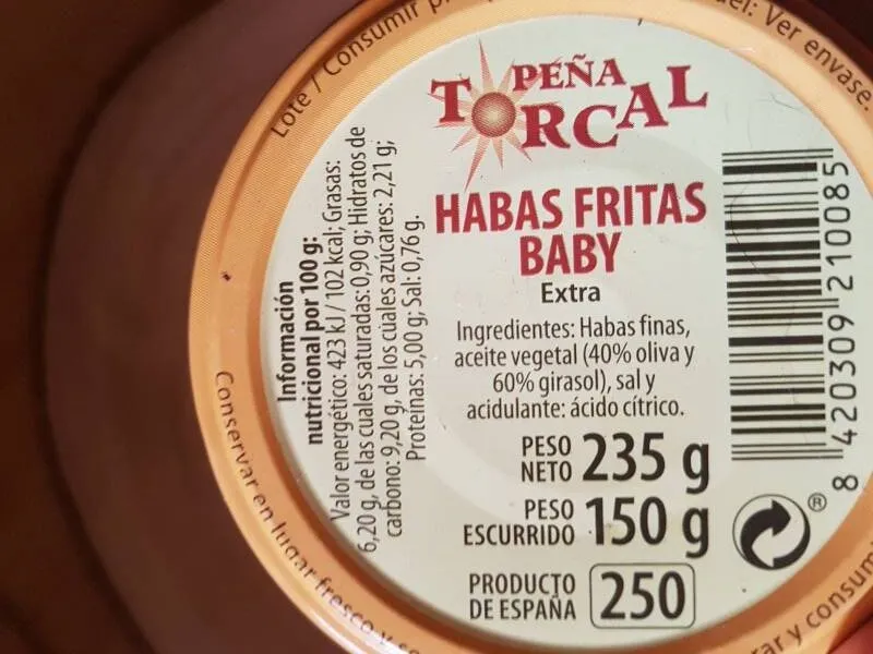Habas fritas baby