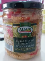 Ensalada de pimiento rojo y verde con quinoa