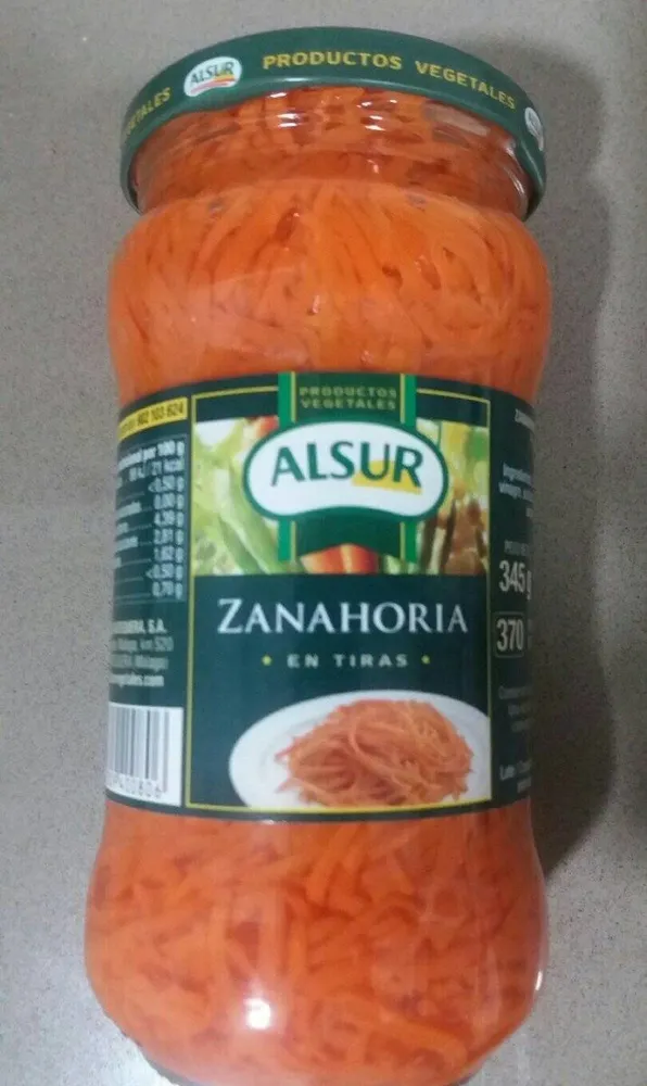 Zanahoria en tiras