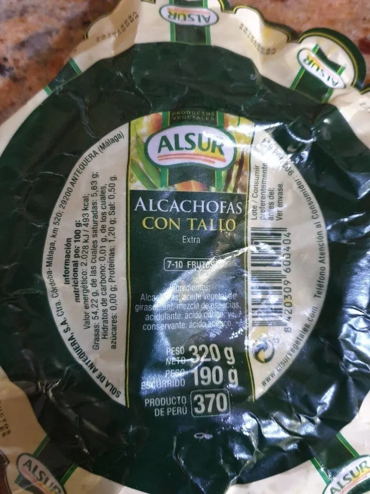 Alcachofas con tallo