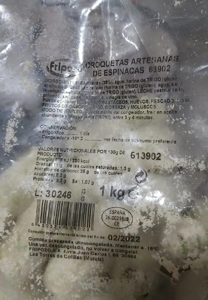 Croquetas artesanas de espinacas