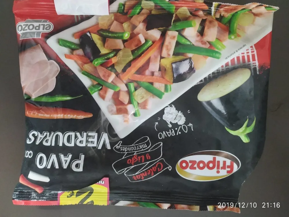 Pavo con verduras
