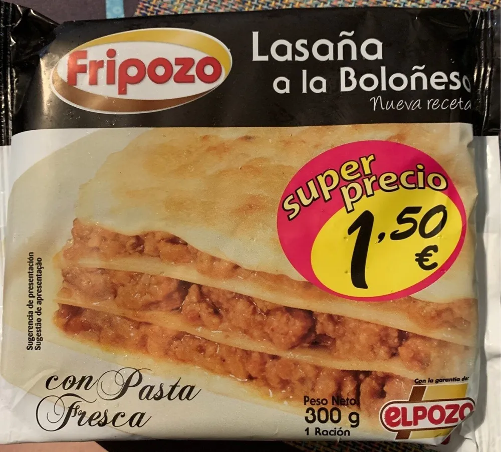 Lasaña a la Boloñesa