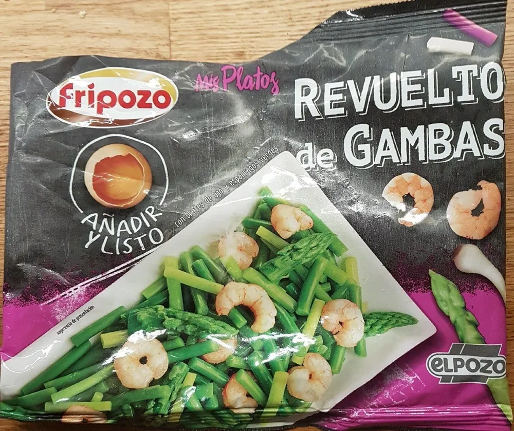 Revuelto de gambas