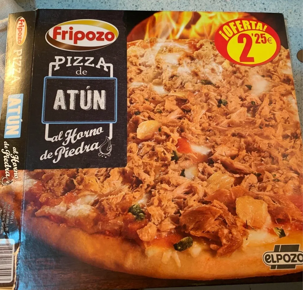Pizza de atun al horno de piedra