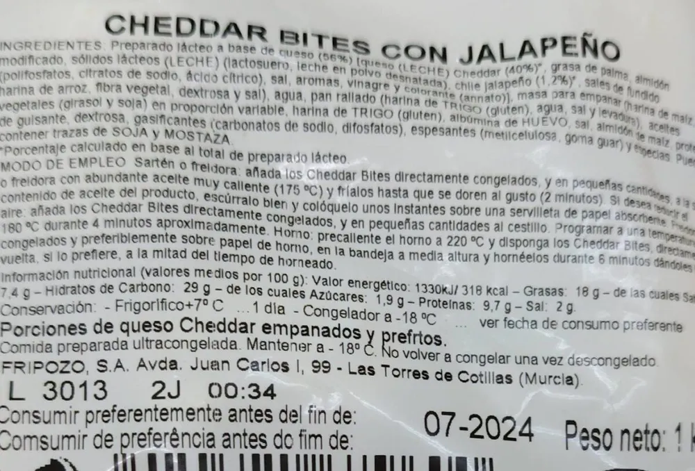 Cheddar bites jalapeños