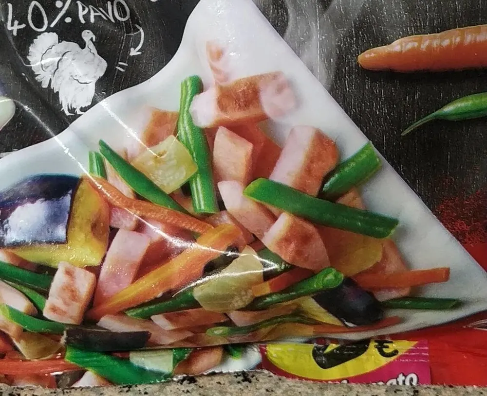 Pavo con verduras