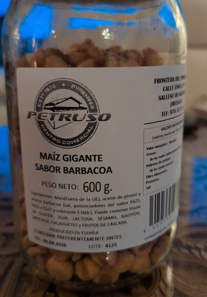 maiz gigante sabor barbacoa
