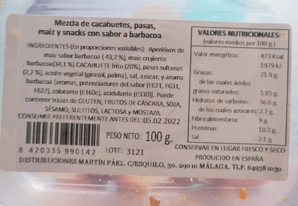 Cóctel frutos secos