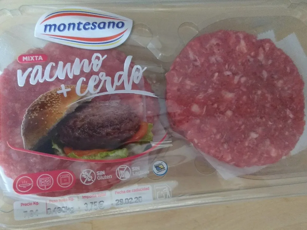 Hamburguesas vacuno cerdo