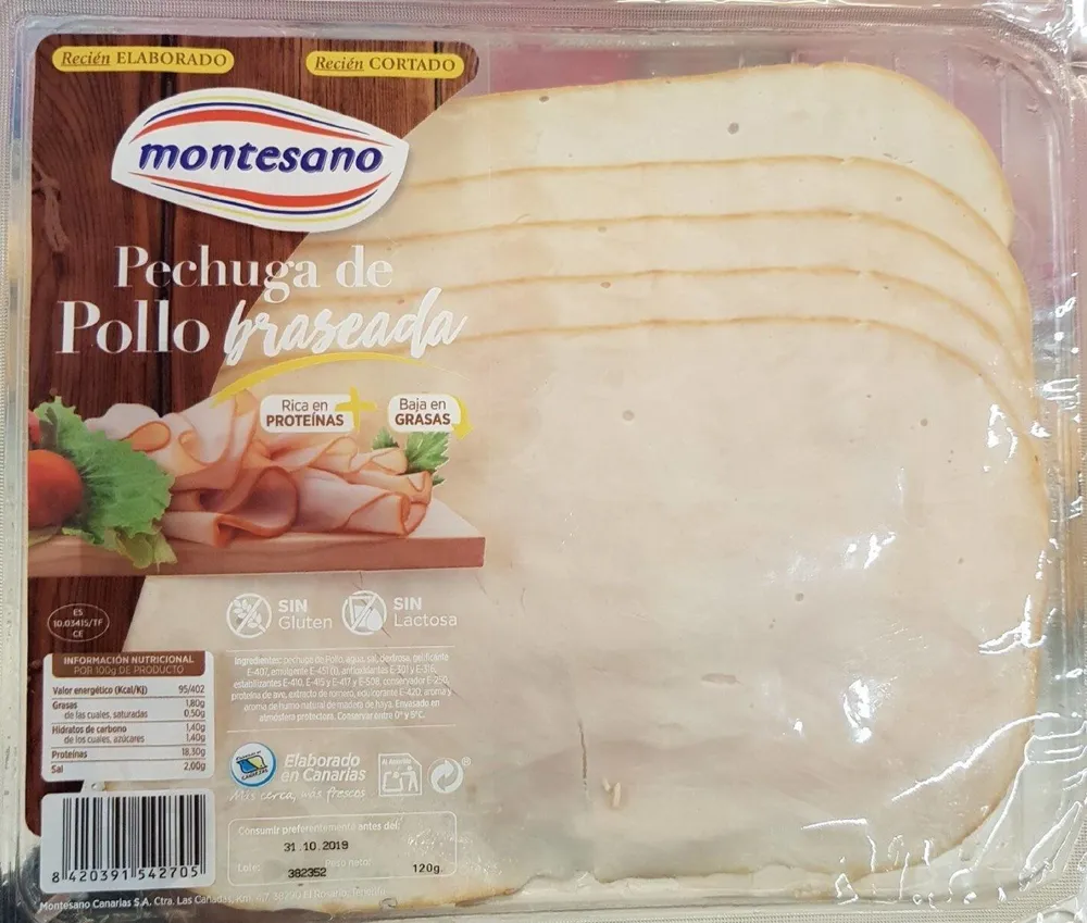 Pechuga de pollo braseada
