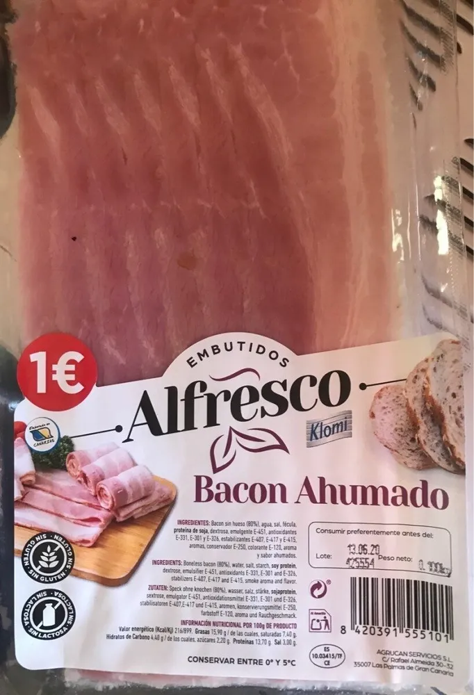Embutidos Alfresco Bacon Ahumado