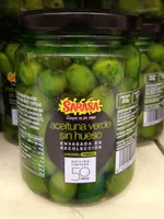 Los Hechizos del sur aceitunas verdes aliñadas sin hueso frasco 410 g