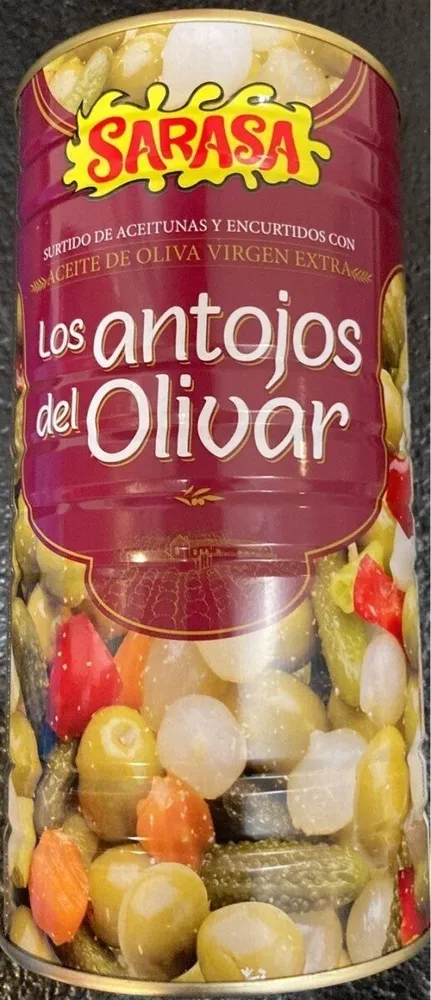 Surtido de aceitunas y encurtidos con AOVE
