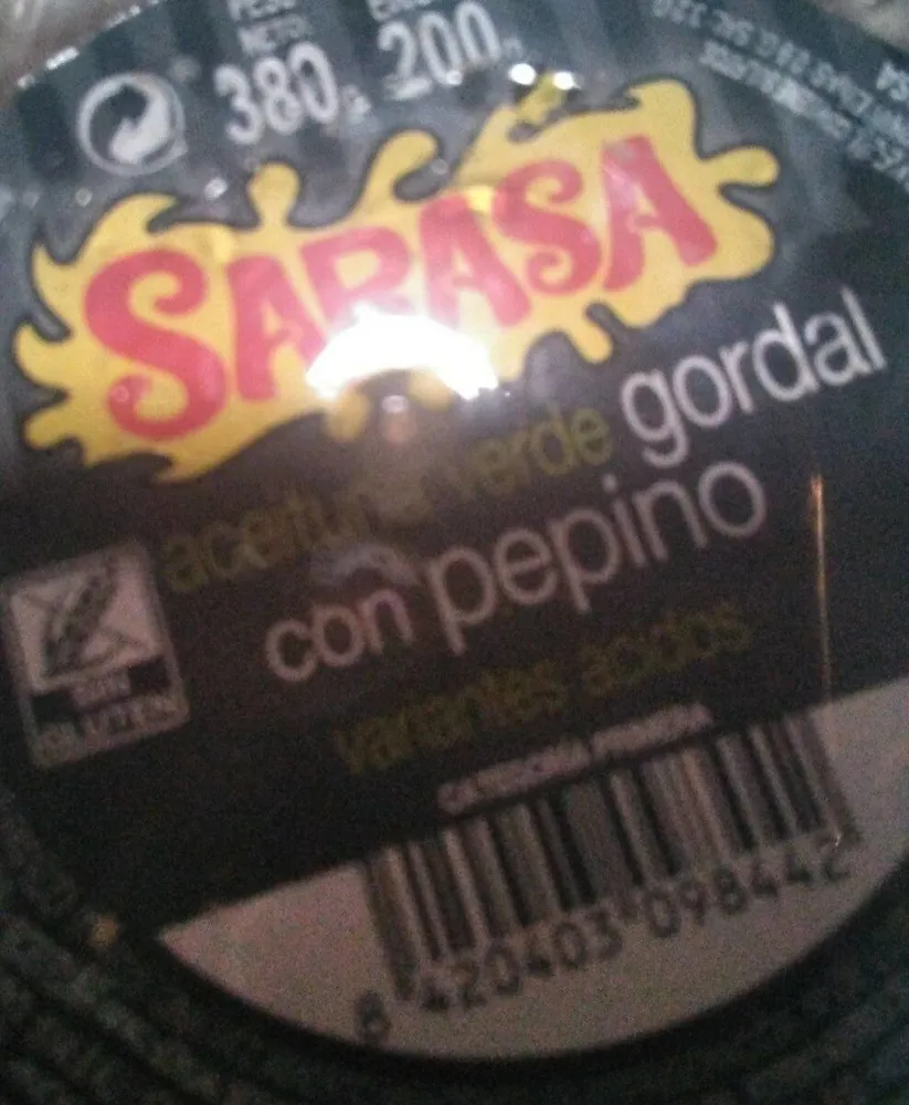 Aceituna verde gordal con pepino