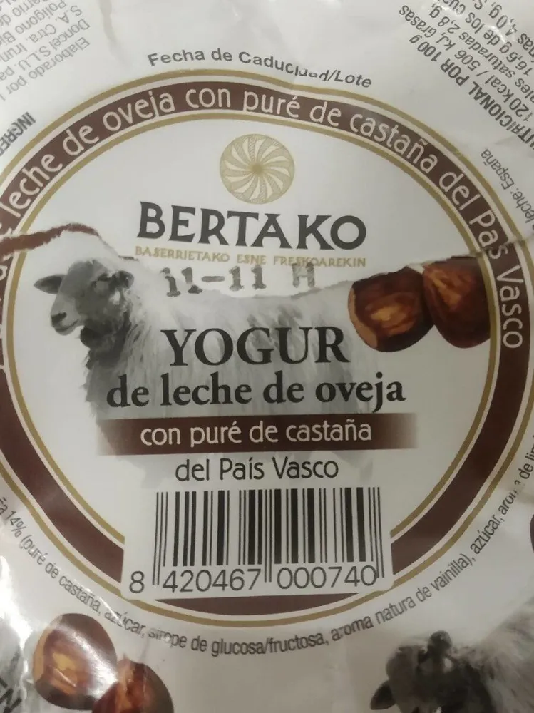 Bertako con puré de castaña