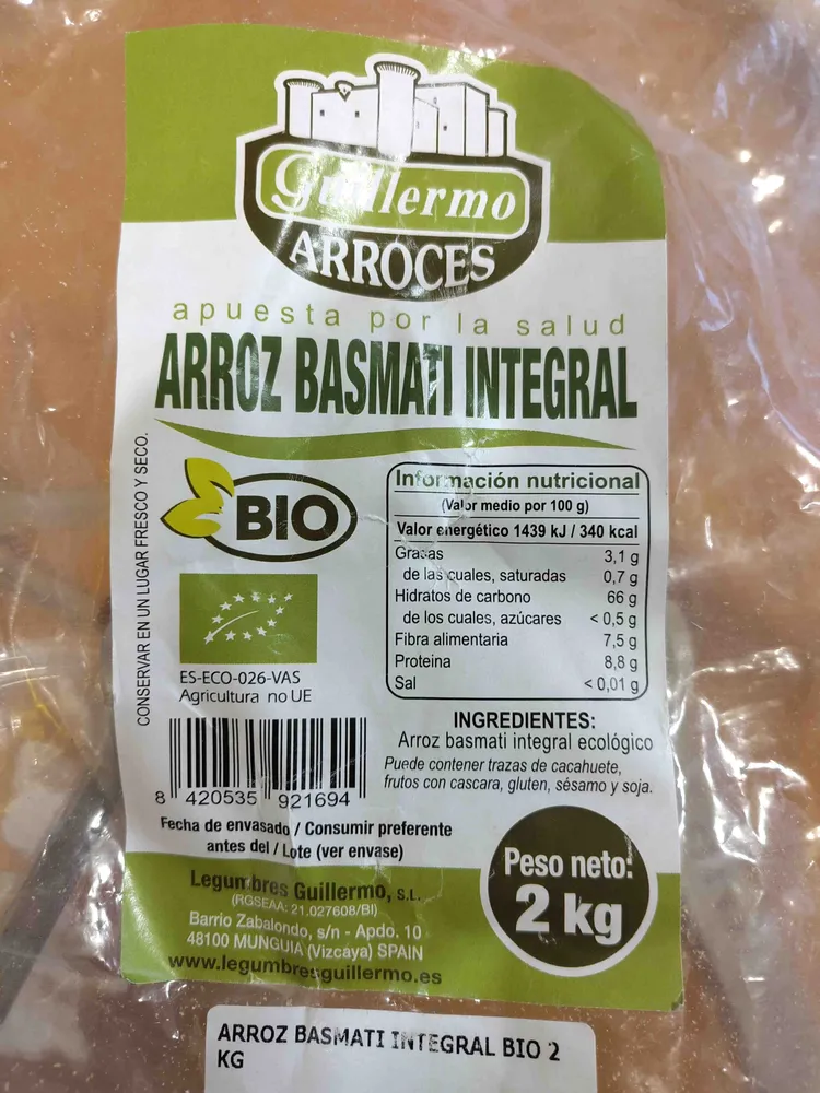 Arroz basmati integral