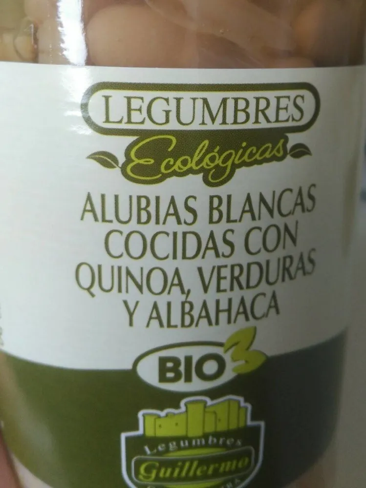 Alubias blancas cocidas quinoa verduras bio