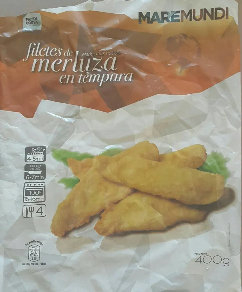 Filetes de merluza en tempura