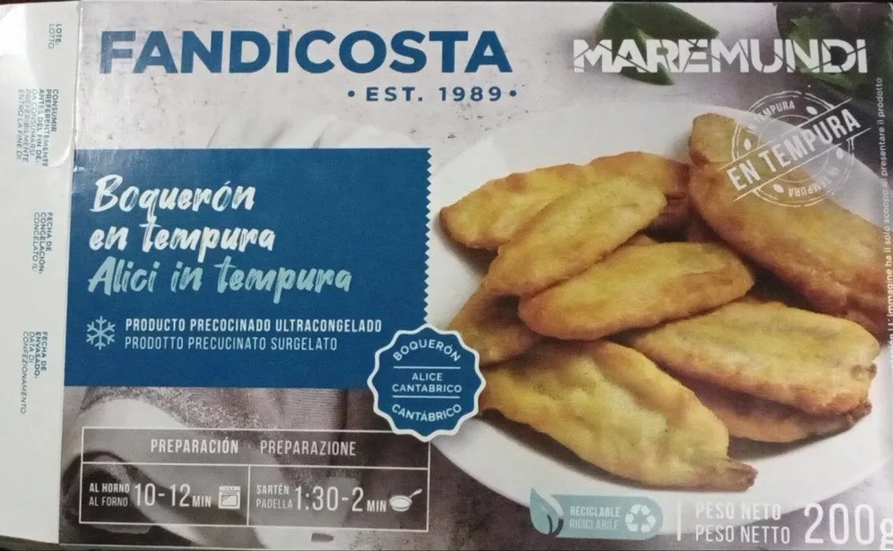 Boquerón en tempura