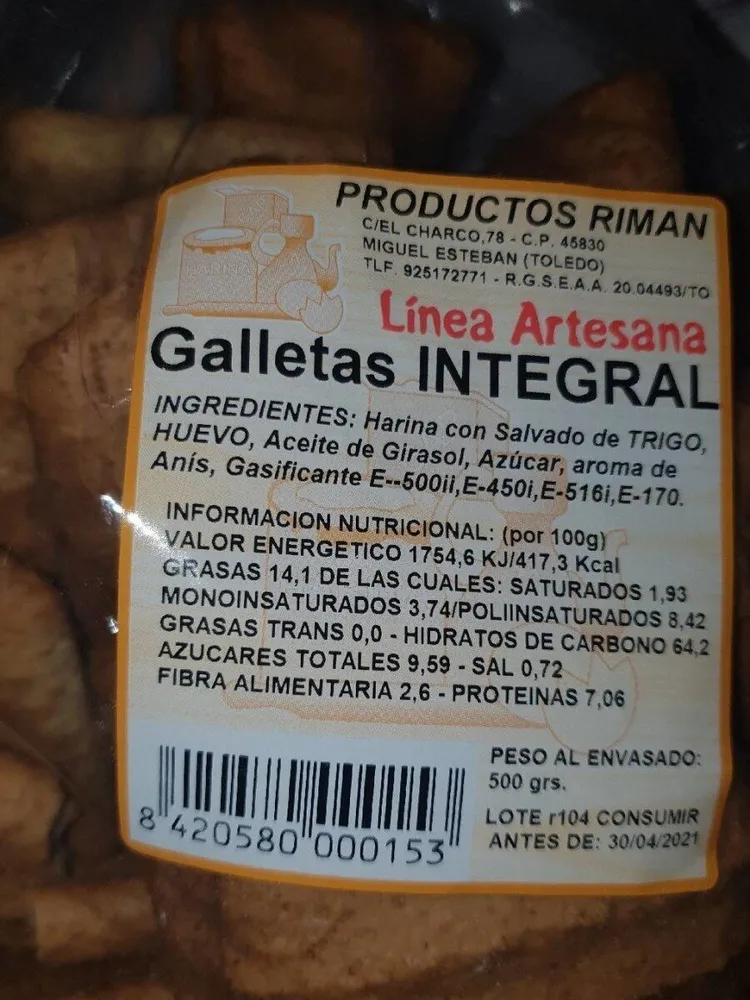 Galletas integral