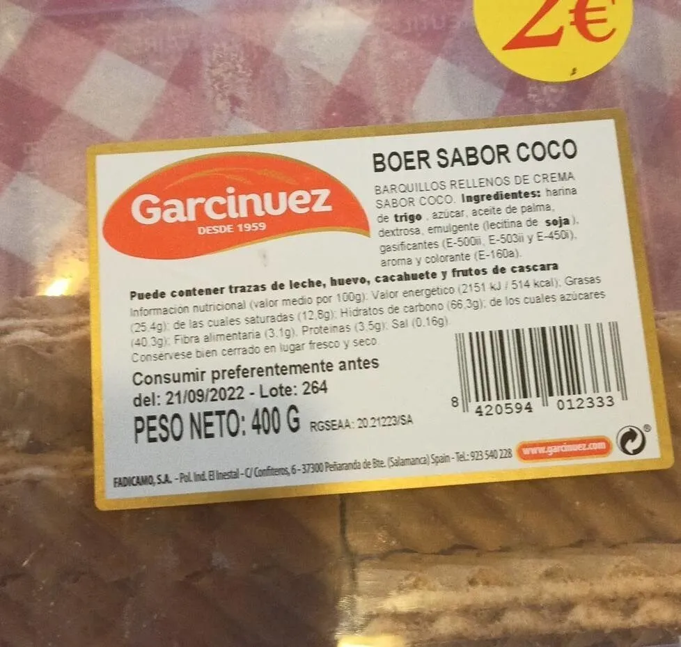BOER SABOR COCO