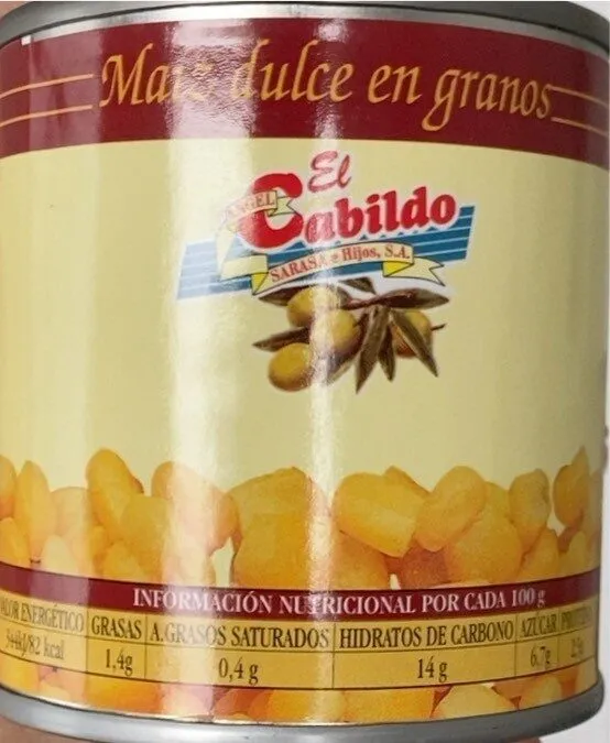 Maiz dulce en granos