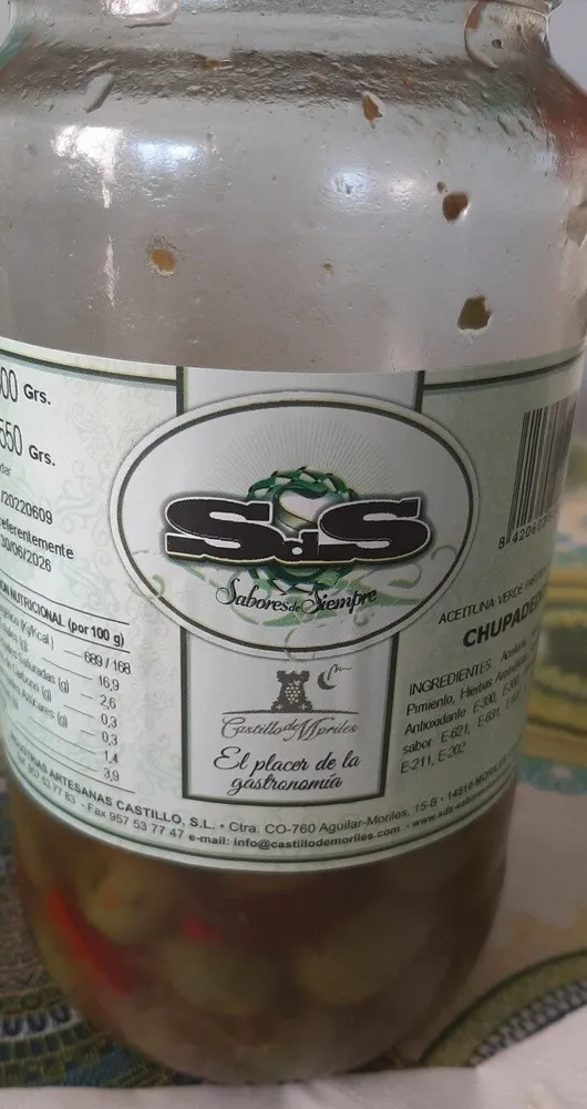 Aceitunas chupadedos