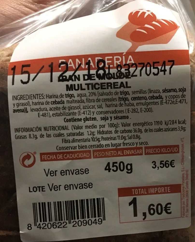 Pan de molde-multicereal