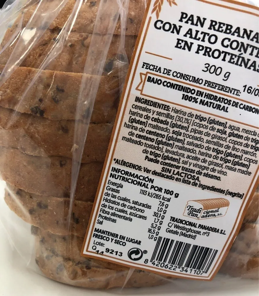 Pan alto contenido en proteinas