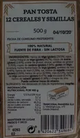 Pan tosta 12 cereales y semillas