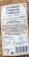 Pan burguer 8 cereales y semillas