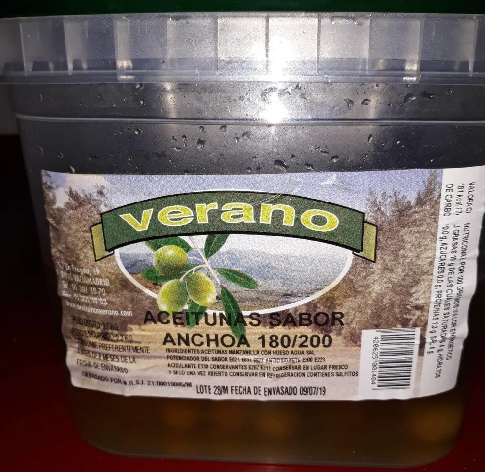Aceitunas sabor anchoa