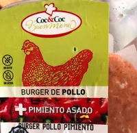 Burguer de pollo + pimiento asado
