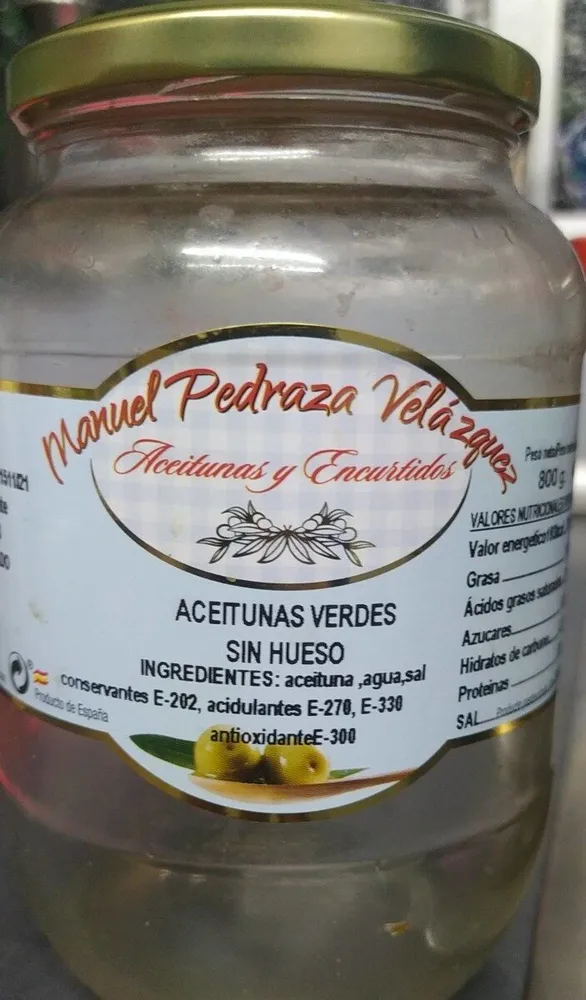 Aceitunas verdes sin hueso