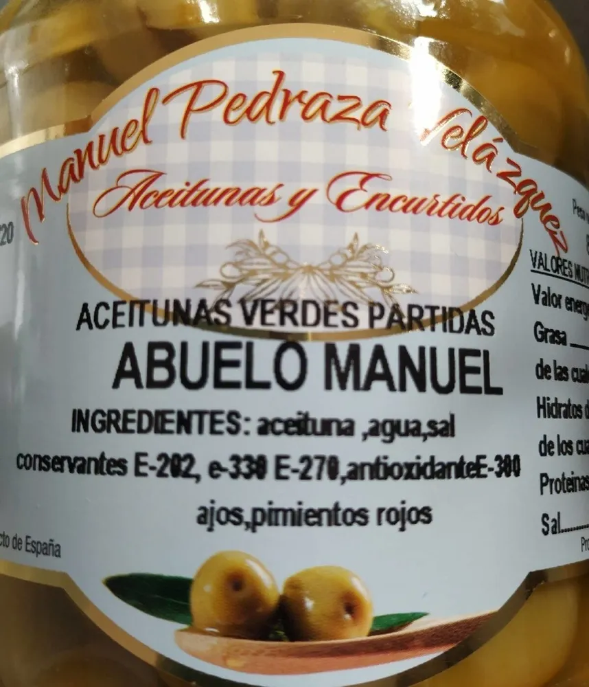 Manuel Pedraza Velázquez aceitunas y encurtidos