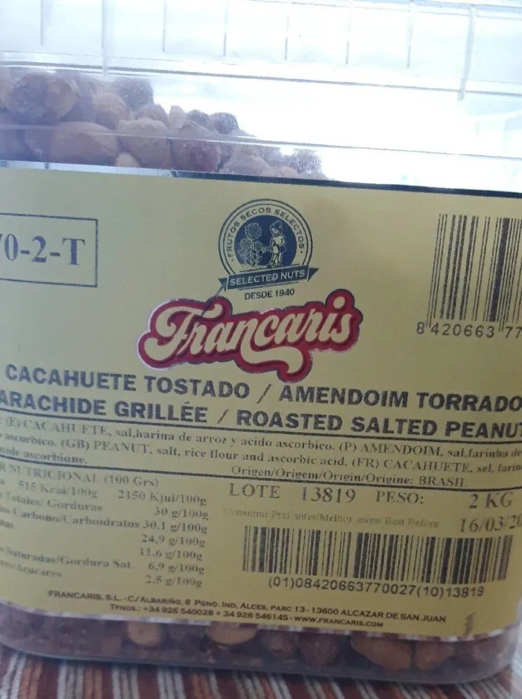 Cacahuete tostado