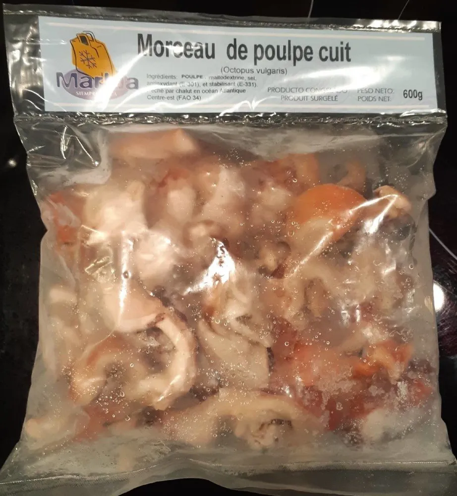 Morceau de poulpe cuit