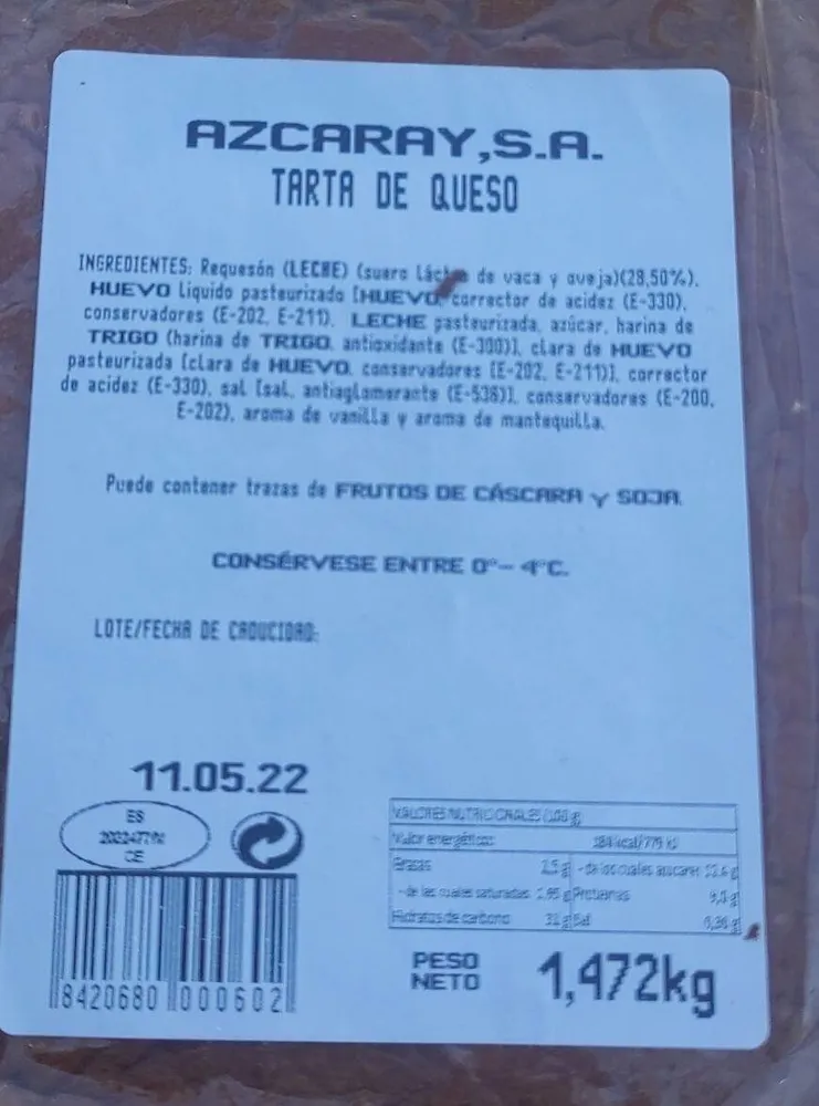 Tarta de queso