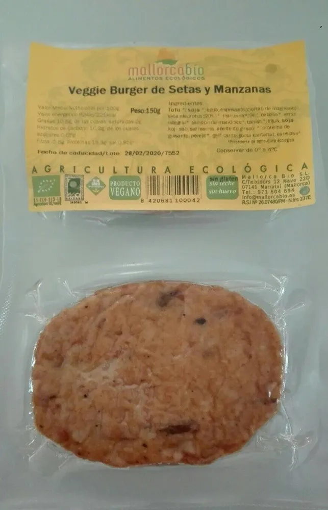 Veggie Burger de Setas y Manzanas