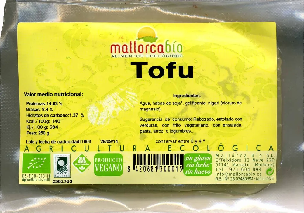 Tofu ecológico Natural
