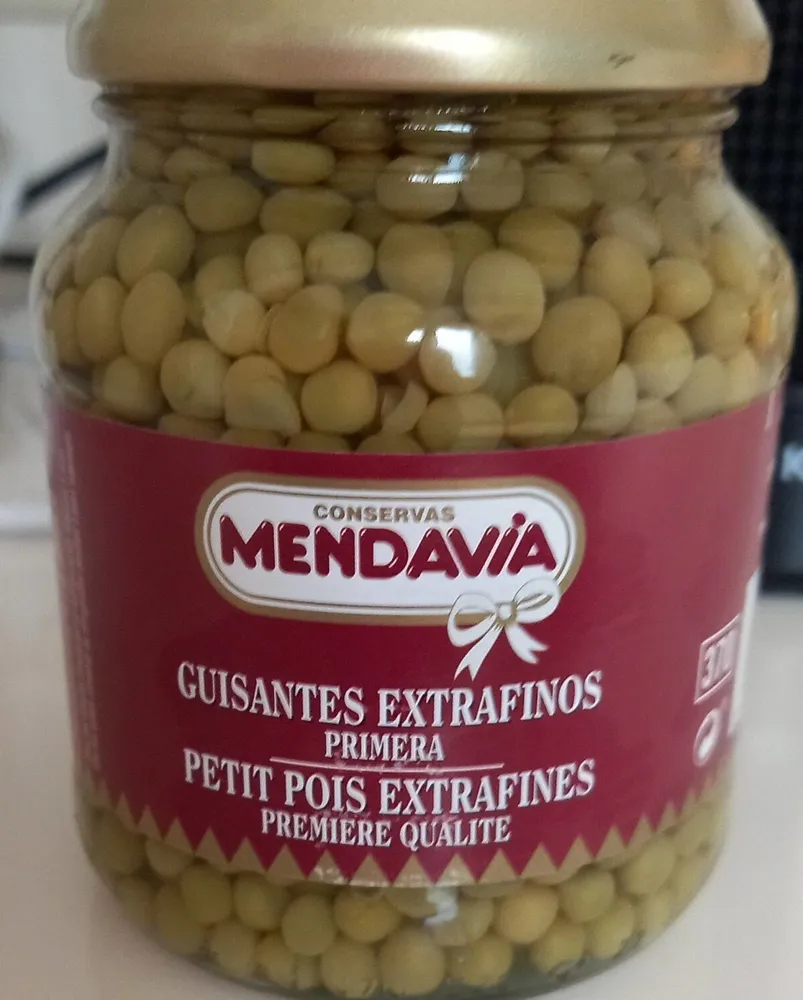 Mandaría guisantes extrafinos