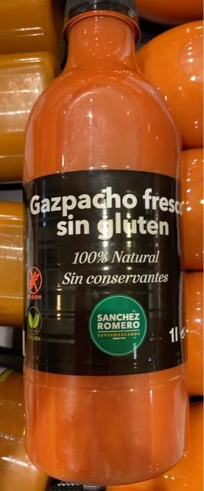 Gazpacho fresco sin gluten