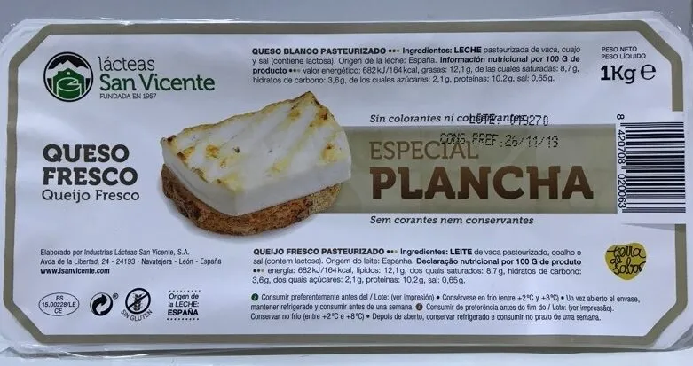 Queso fresco especial plancha