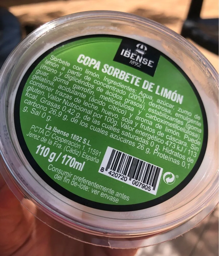COPA SORBETE LIMÓN