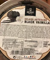 Helado artesano black vainilla