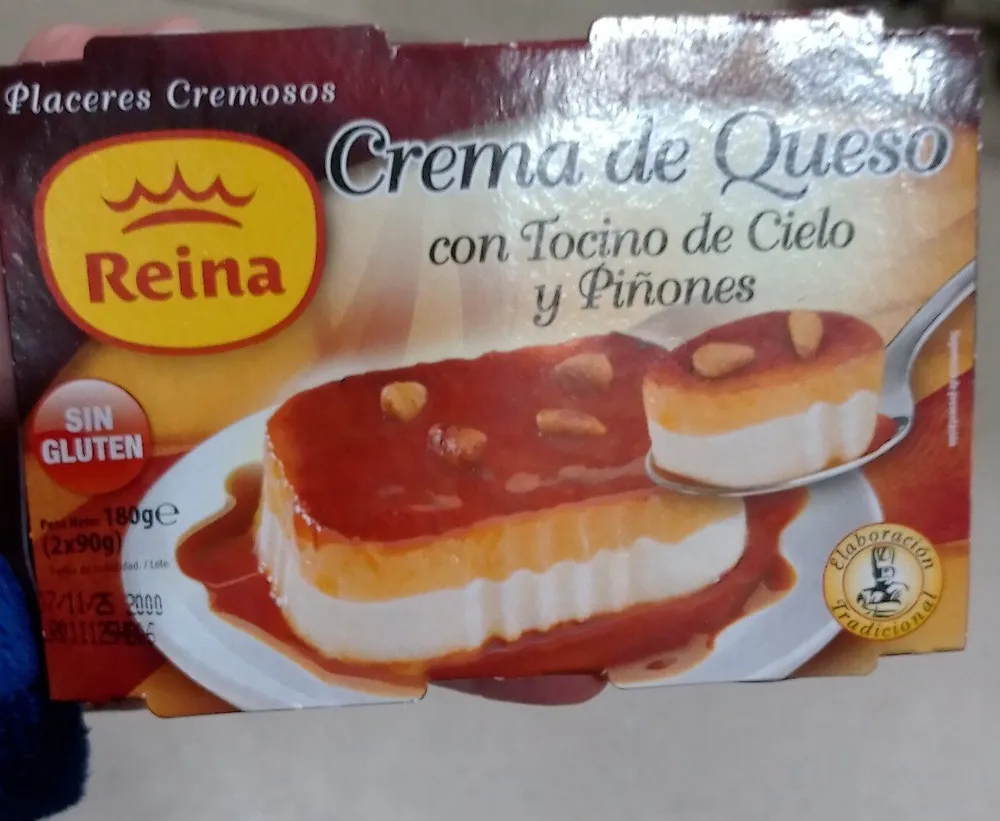 Crema De Queso Con Tocino De Cielo Y Piñones Pack-2 X 90 GR.
