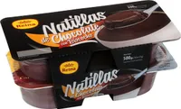 Natillas de chocolate con bizcocho
